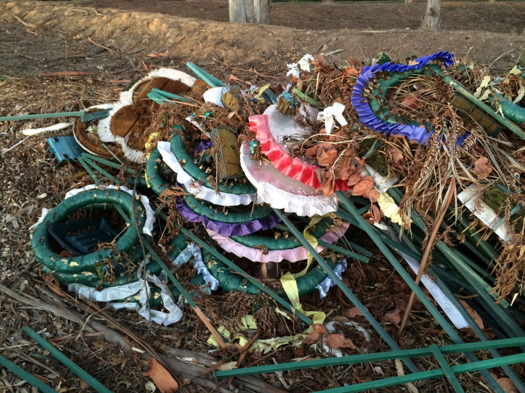 Discarded Graveside Wreaths